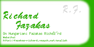 richard fazakas business card
